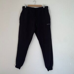 Buc-ee's Jogger Sweatpants Adult 2XL Black Fleece Zipper Pockets Loungewear Cozy